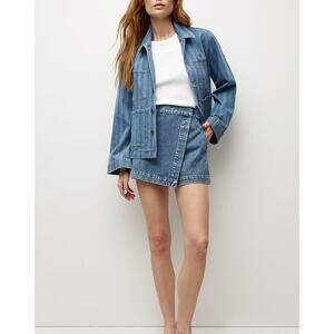 VERONICA BEARD Dahl Striped Denim Chore Jacket Size Small